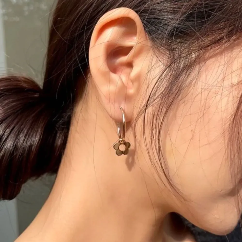 Flower Hoop Earrings #2118